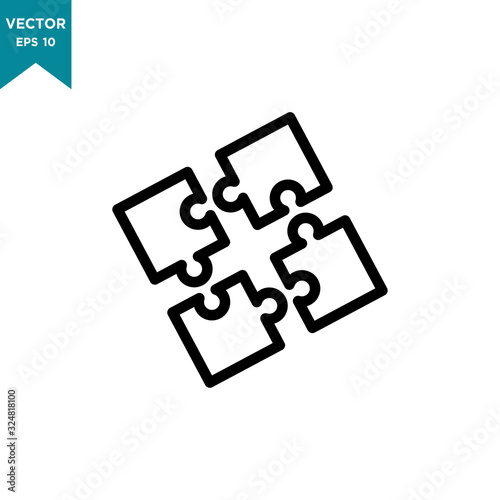 Fototapeta Naklejka Na Ścianę i Meble -  flat design best puzzle vector icon 
