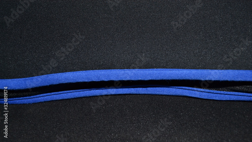 Photos blue screen stitching between the black neoprene screens