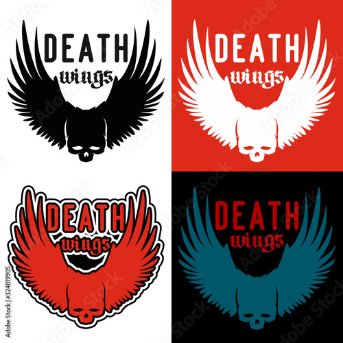 skull image on background wings for hardcore metalcore band