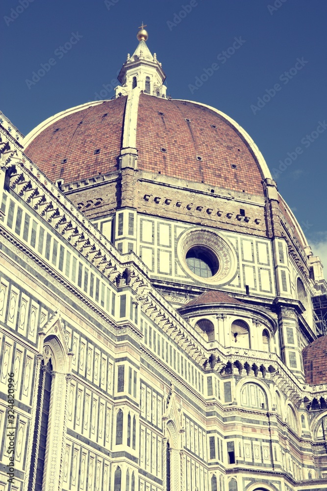 Florence Cathedral. Vintage style filtered colors.