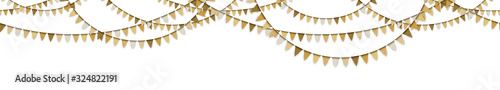 seamless gold colored garlands background