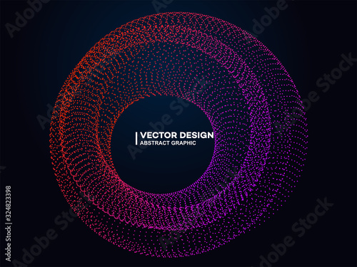 The ring formed by glowing particles, future technology concepts, the meaning of computers and the Internet, artificial intelligence and big data