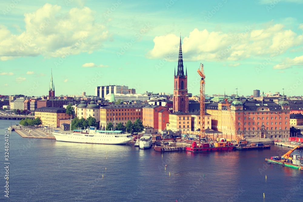 Stockholm. Vintage style toned colors.
