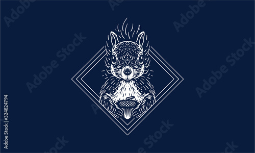 squirrel on dark background