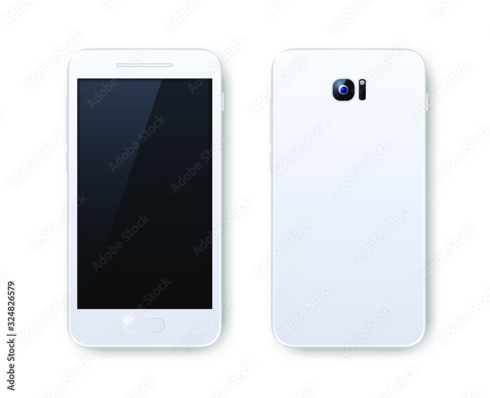 Realistic Mobile Smartphone with Modern Style with Icons . Isolated vector Elements Realistic Mobile Smartphone with Modern Style with Icons . Isolated vector Elements