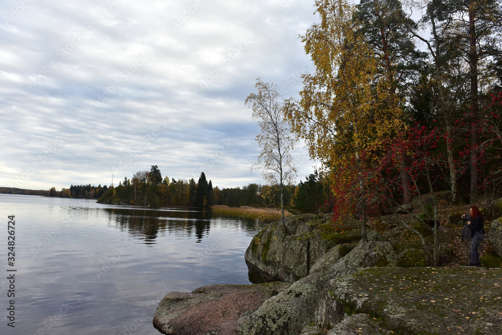 Mon repos is rocky landscape Park on the shore of the Bay of Protective Vyborg Bay, Northern part of city Vyborg in Leningrad region. Mon repos is rocky landscape Park on the shore of the Bay of Protective Vyborg Bay, Northern part of city Vyborg in Leningrad region.