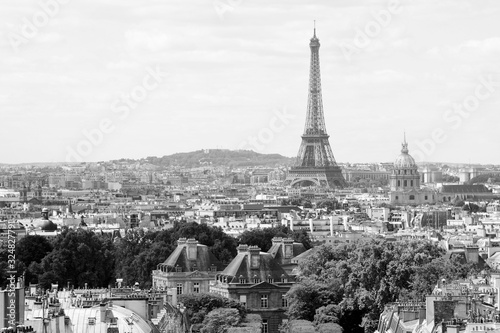 Paris. Black and white photo.