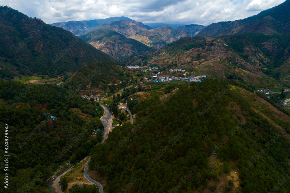 Lisu inhabited areas in the deep mountains of Panzhihua City, Sichuan Province, China