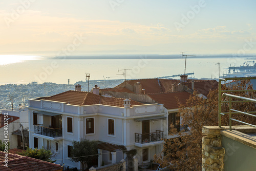 Fototapeta Naklejka Na Ścianę i Meble -  Thessaloniki, Greece - February 12 2020: the streets of Thessaloniki