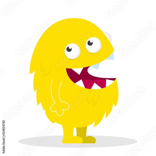 Monster vector isolated. Colorful and cute creature