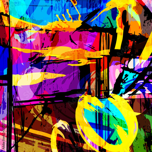 abstract color pattern in graffiti style. Quality illustration for your design