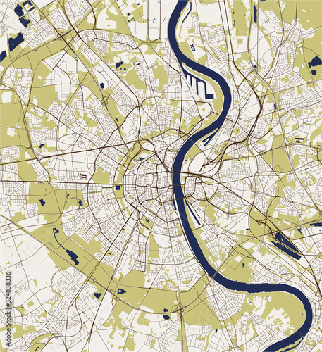 map of the city of Cologne, Germany