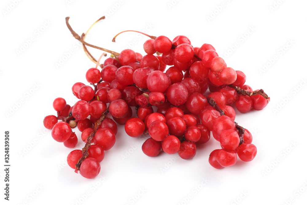 Schisandra Chinensis isolated on white Schisandra Chinensis isolated on white