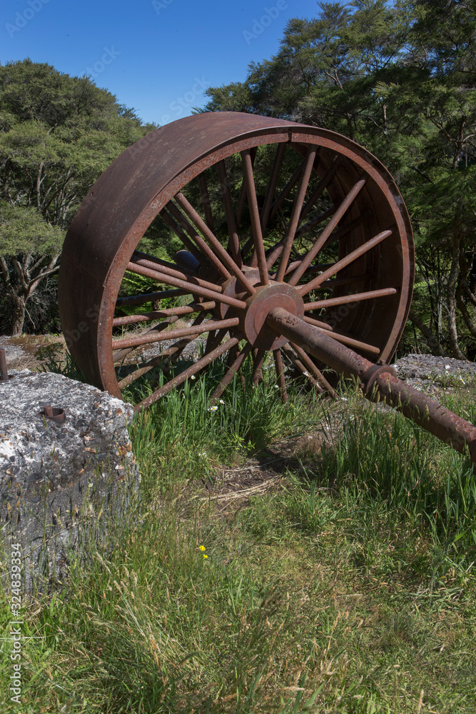 Karangahake gorge. Historic goldmining. Abandoned remains. New Zealand. Karangahake gorge. Historic goldmining. Abandoned remains. New Zealand.
