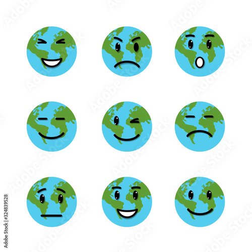 Earth emotion face