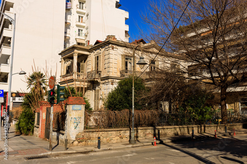Fototapeta Naklejka Na Ścianę i Meble -  Thessaloniki, Greece - February 12 2020: the streets of Thessaloniki