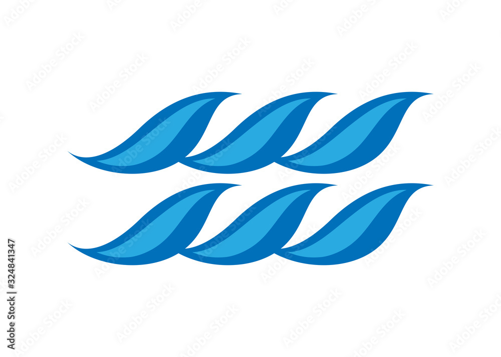 Water Wave Icon. Surf Logo. Vector Isolated On White Background. Hand Drawn Water Wave Icon. For Water Logo, Sign, Symbol, Surfing Icon, Sea And Ocean Logo. Abstract Ocean Waves Vector Water Wave Icon. Surf Logo. Vector Isolated On White Background. Hand Drawn Water Wave Icon. For Water Logo, Sign, Symbol, Surfing Icon, Sea And Ocean Logo. Abstract Ocean Waves Vector