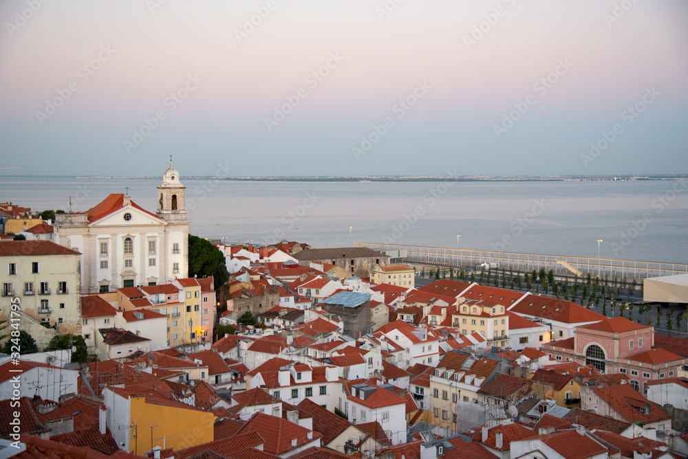 aerial view of the lisbon portugal photo