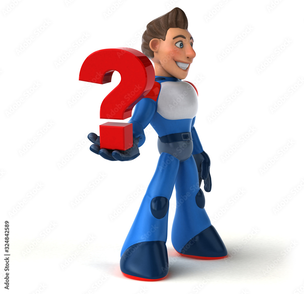 Super modern superhero - 3D Illustration Super modern superhero - 3D Illustration