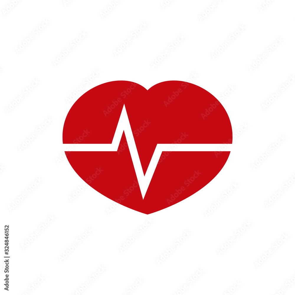 Vector image of a cardiogram. Heartbeat icon symbol Vector image of a cardiogram. Heartbeat icon symbol