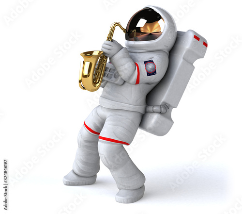 Canvas Print Fun astronaut - 3D Illustration