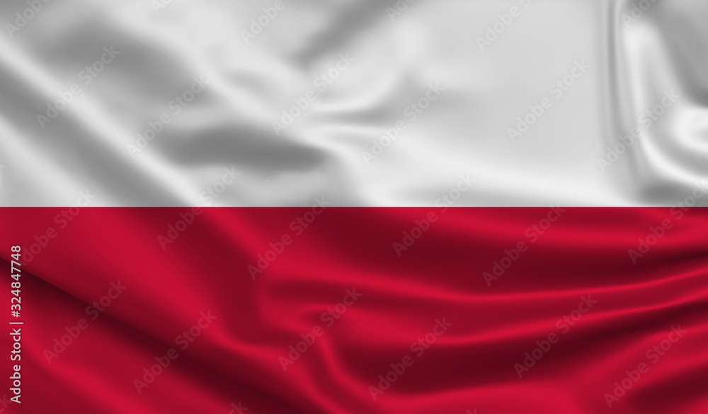 Obraz premium Waving flag. Silk texture. 3d Illustration.