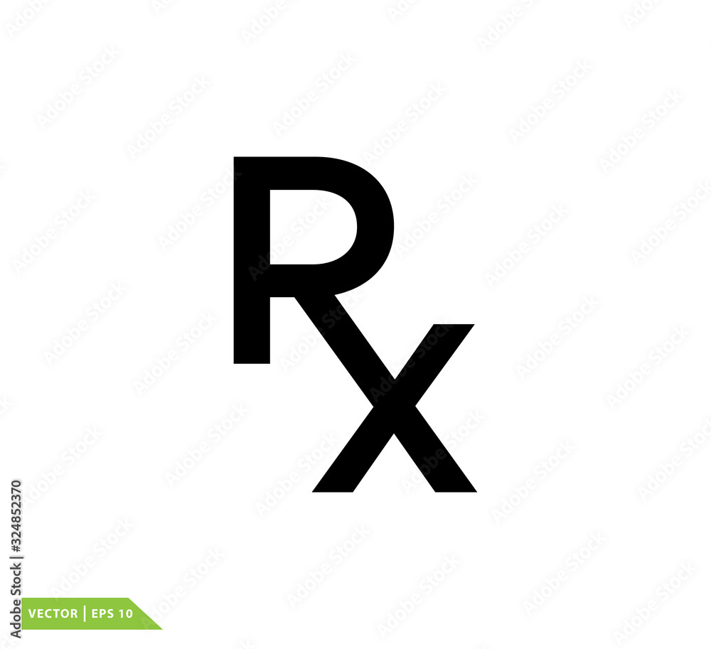 Fototapeta premium RX icon sign symbol logo design template