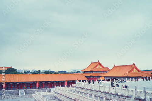 Ancient royal palaces of the Forbidden City in Beijing, China. 14th of October 2017