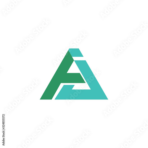 initial letter aj or ja logo vector design photo