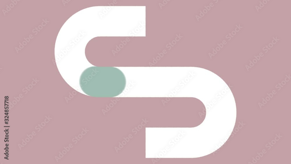 Looping animation of the endless movement of a ball along a path. Purple background Looping animation of the endless movement of a ball along a path. Purple background