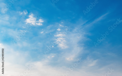 Fototapeta Naklejka Na Ścianę i Meble -  beautiful blue sky with white cloud and sunlight