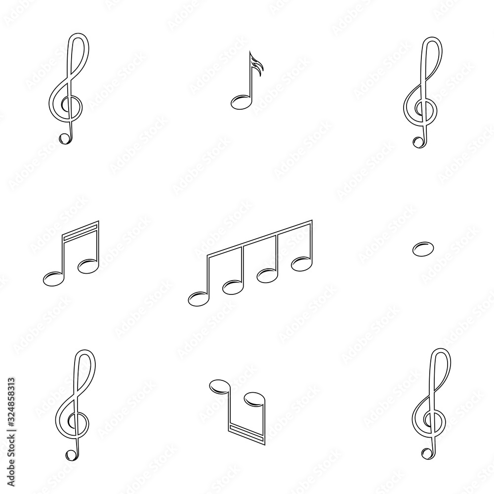 Fototapeta premium Music note Icon Vector