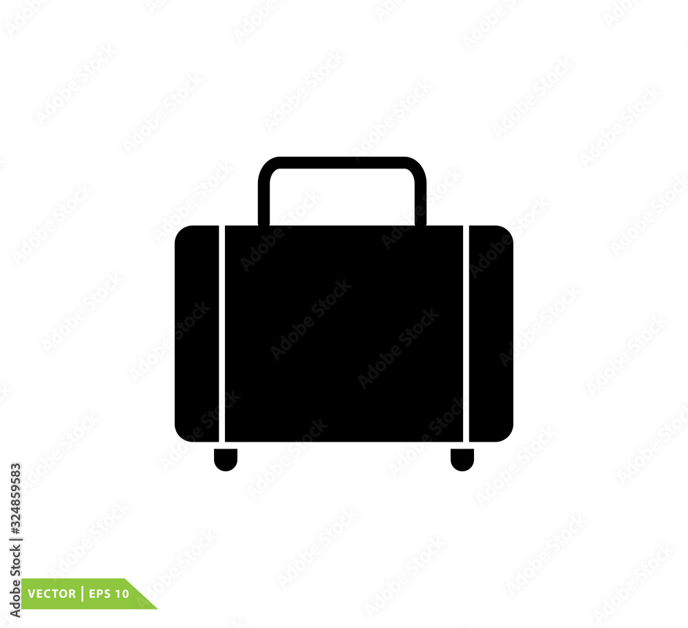 Travel bag icon vector logo design template Travel bag icon vector logo design template