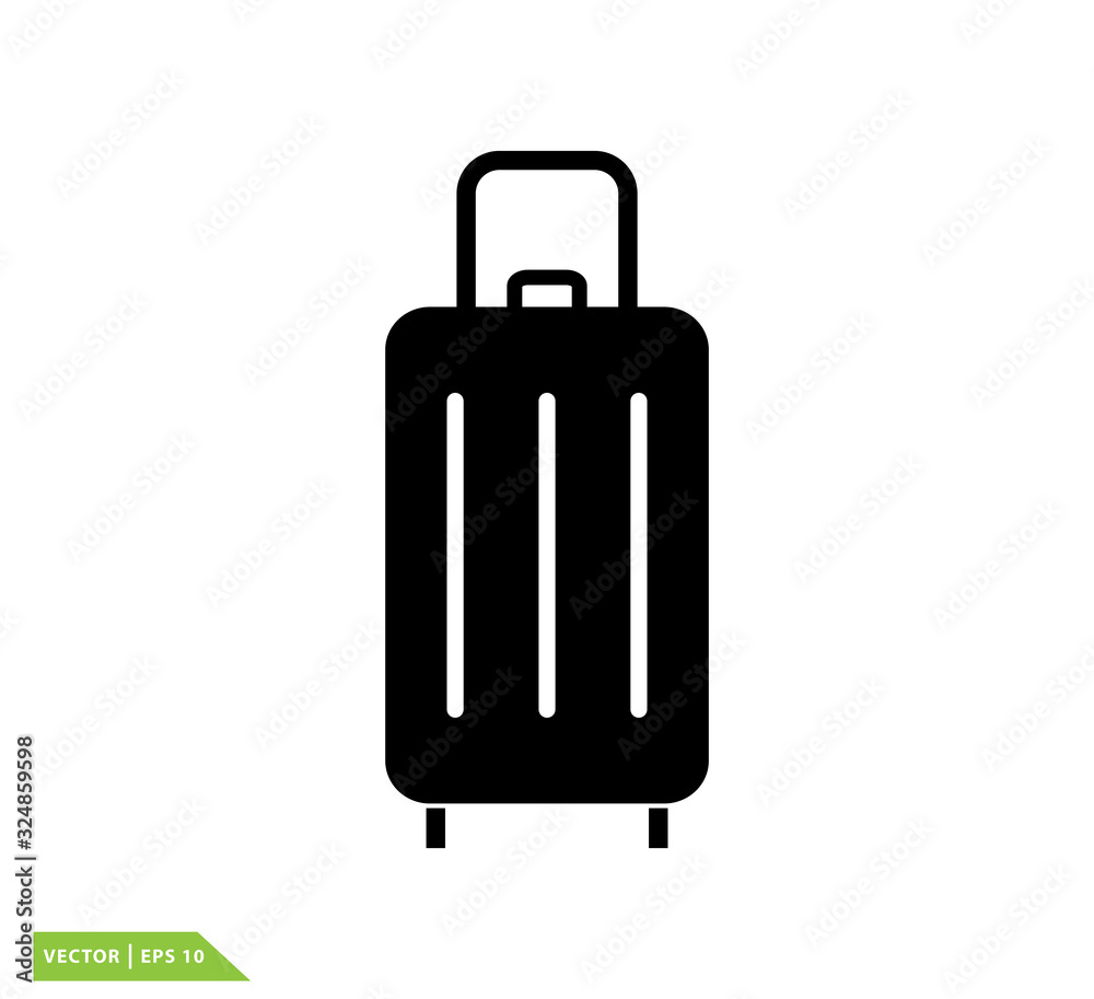 Travel bag icon vector logo design template Travel bag icon vector logo design template
