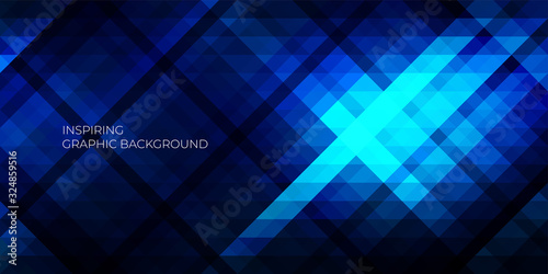 Inspirational geometric background for screen saver, stylish and dynamic design.