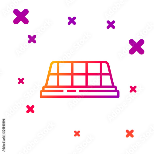 Color line Taxi car roof icon isolated on white background. Gradient random dynamic shapes. Vector Illustration