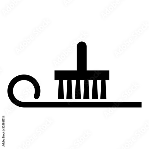 Glue applied to wallpaper Designation on wallpaper symbol icon black color vector illustration flat style image