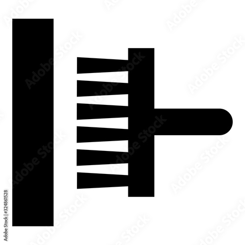 Glue applied to the wall Designation on the wallpaper symbol icon black color vector illustration flat style image