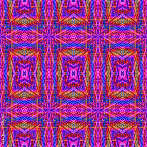 Abstract colorful symmetric fractal pattern 