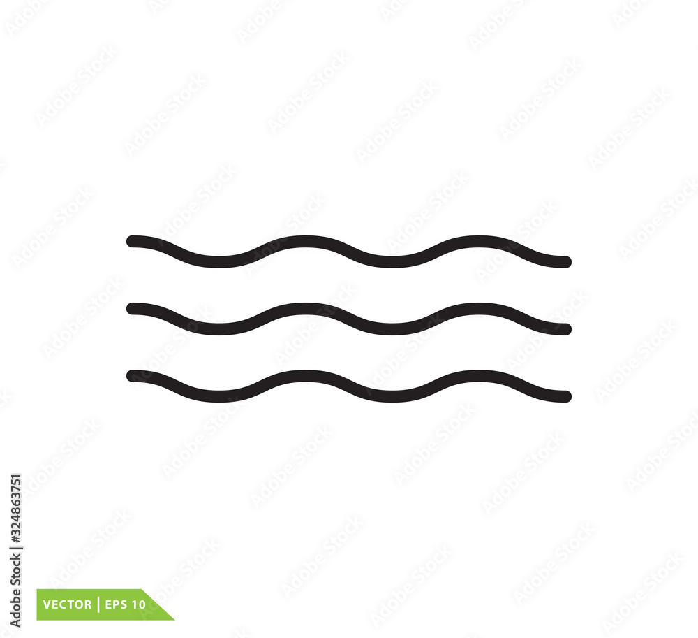 Wave icon vector logo design template Wave icon vector logo design template