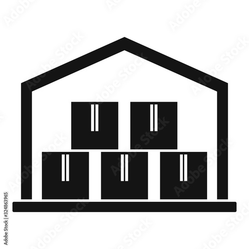 Full warehouse icon. Simple illustration of full warehouse vector icon for web design isolated on white background