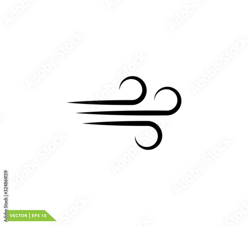 Wind icon vector logo design template