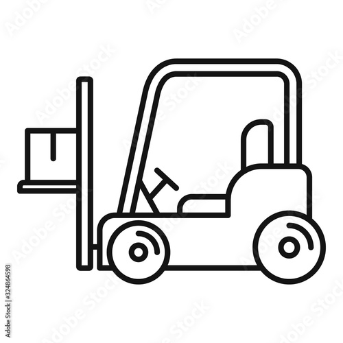 Forklift icon. Outline forklift vector icon for web design isolated on white background