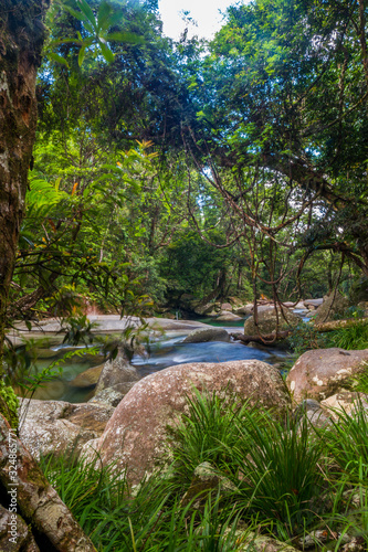 Tropical creek with Waterfall Australia