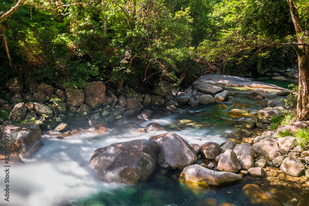 Tropical creek with Waterfall Australia Tropical creek with Waterfall Australia