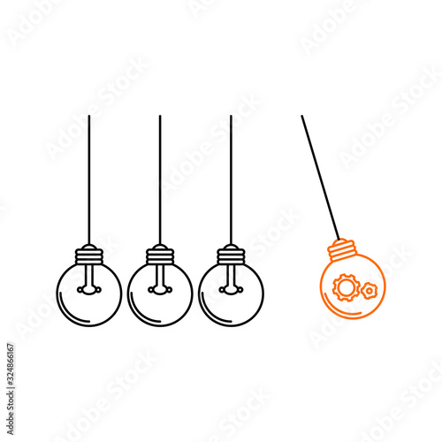 Concept of Idea, Innovation and Creativity. Flat style illustration. 