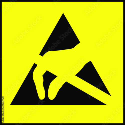 ESD symbol / electrostatic discharge vector illustration