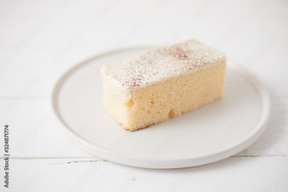 Closeup Milk cake.