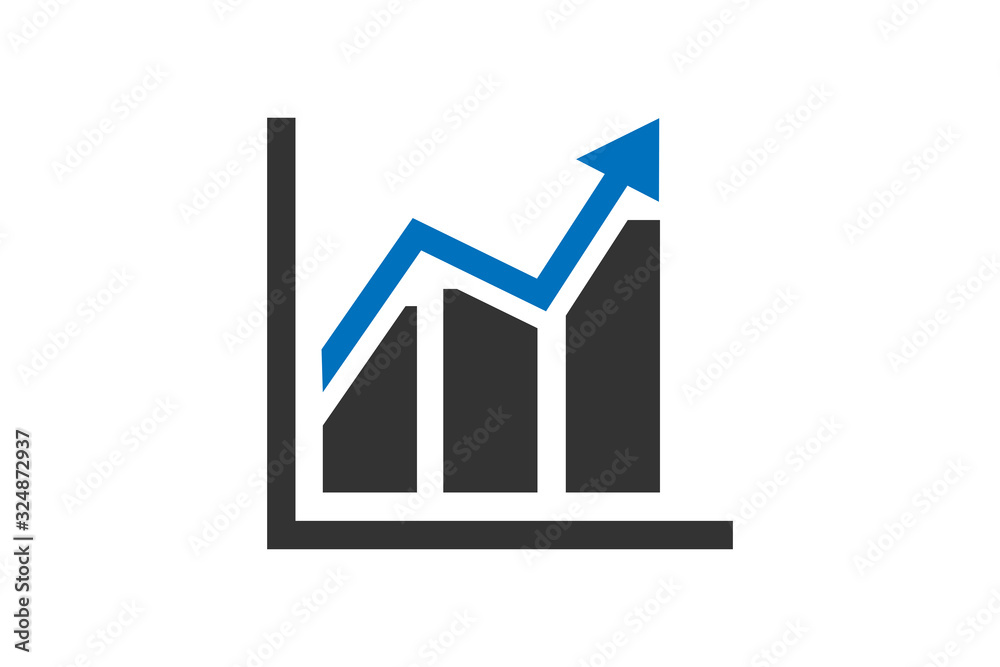 Graph of business Icon vector illustration Graph of business Icon vector illustration