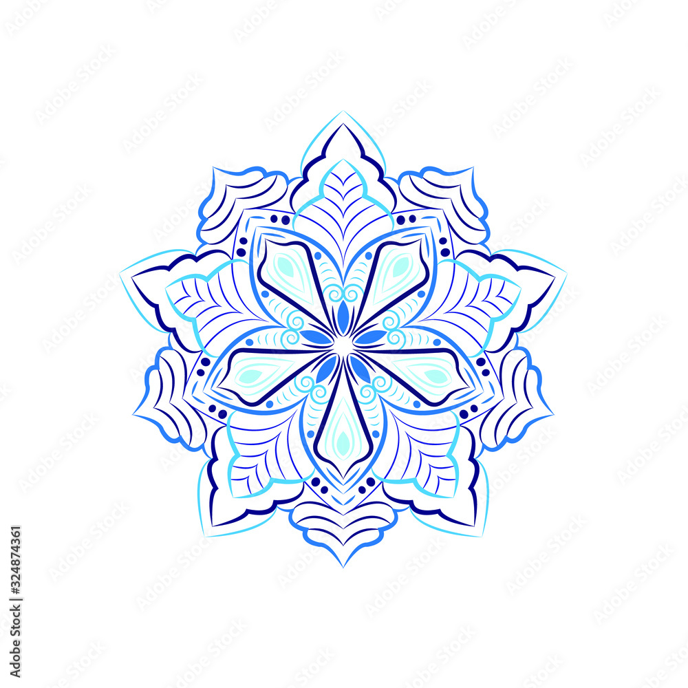 Ethnic ornamental mandala design abstract background Ethnic ornamental mandala design abstract background